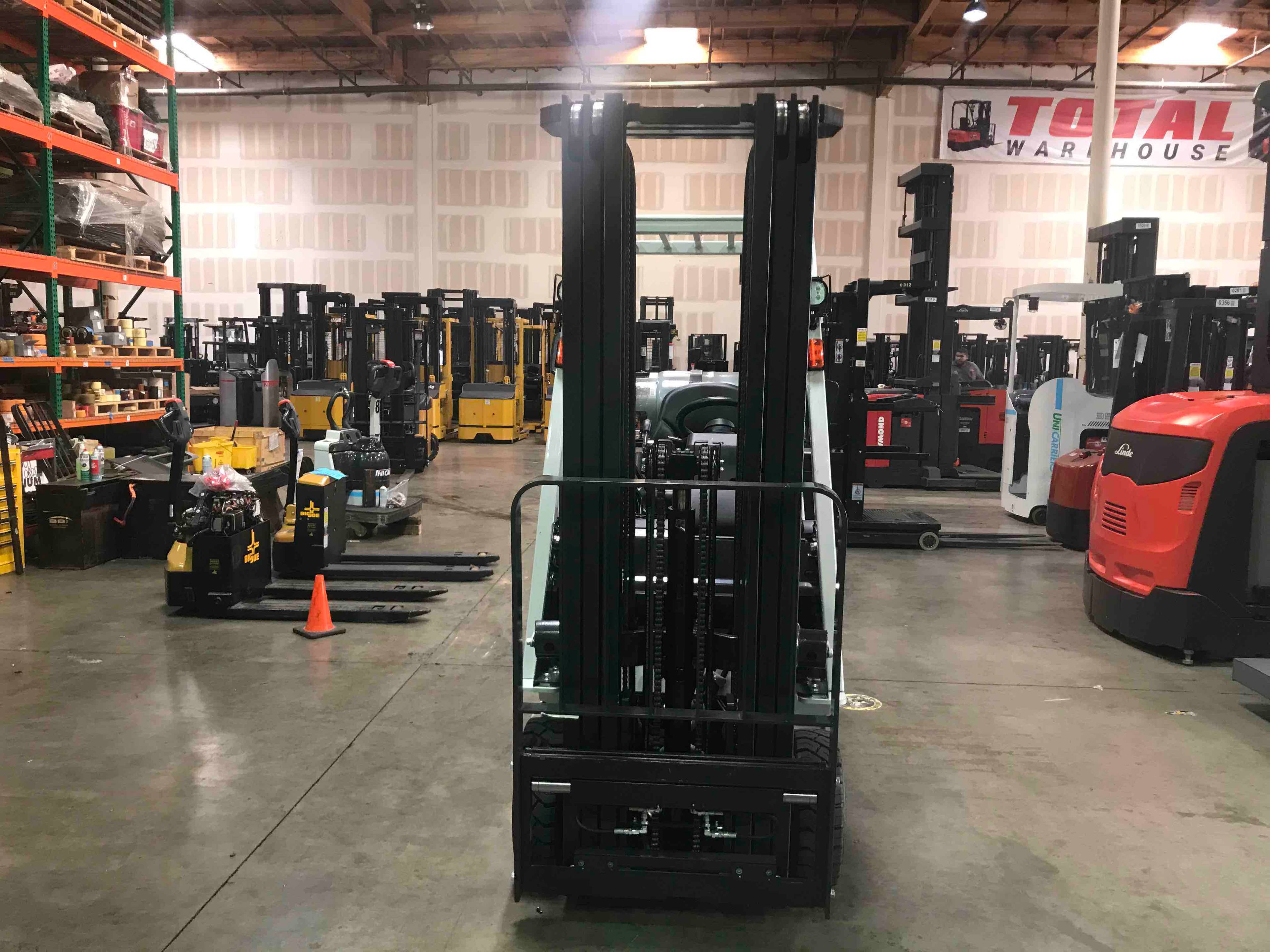 NISSAN CF30LP LPG Cushion forklift, 3000 capacity, 203 lift height. Serial CP1F1-9N23603, Year 2021.