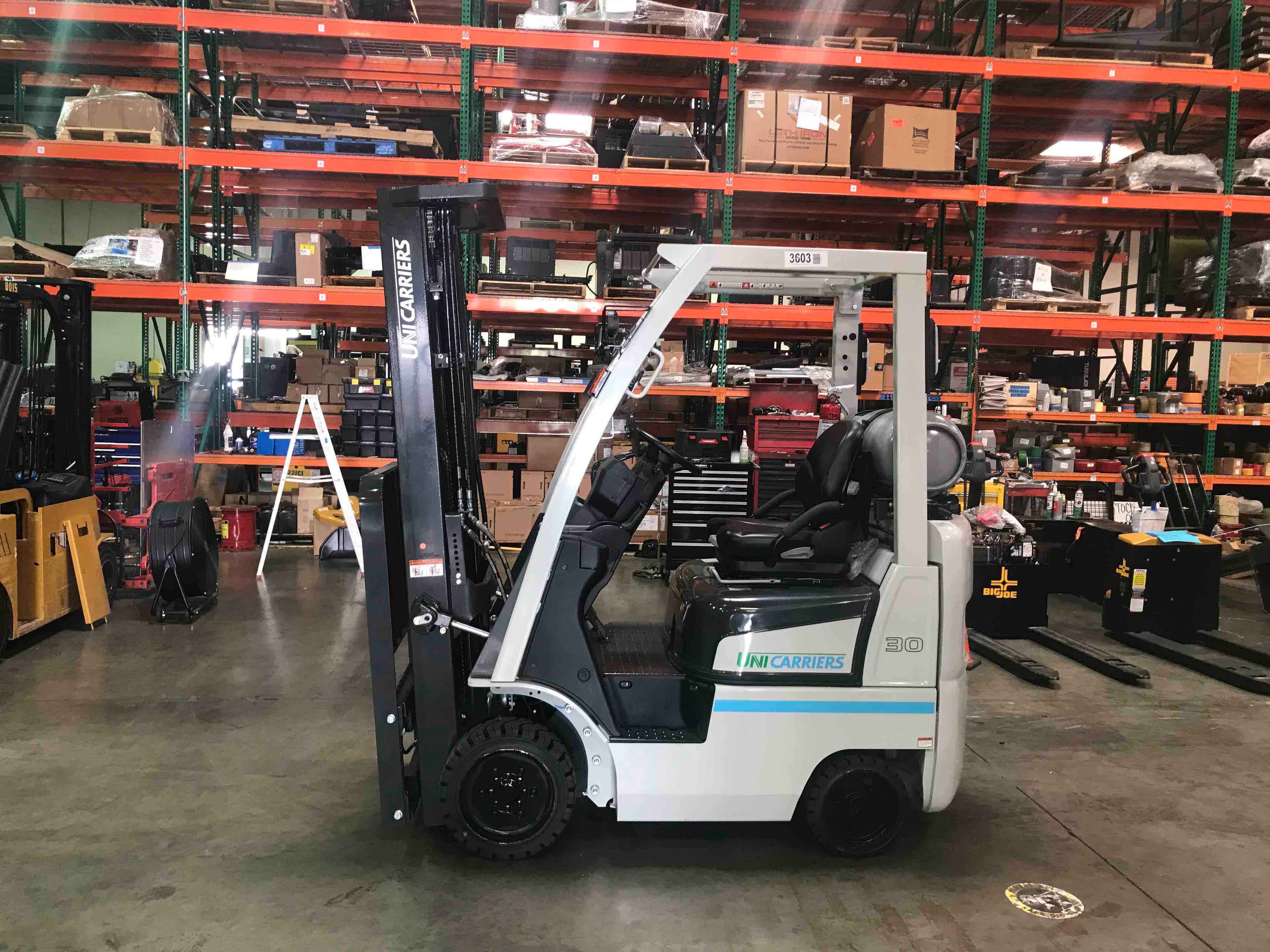 Main Image Used 2021 NISSAN CF30LP Forklift – LPG Cushion, 3000 lb Capacity, 88” Mast, 5128 Hours – $21800.00 – Anaheim – View 4