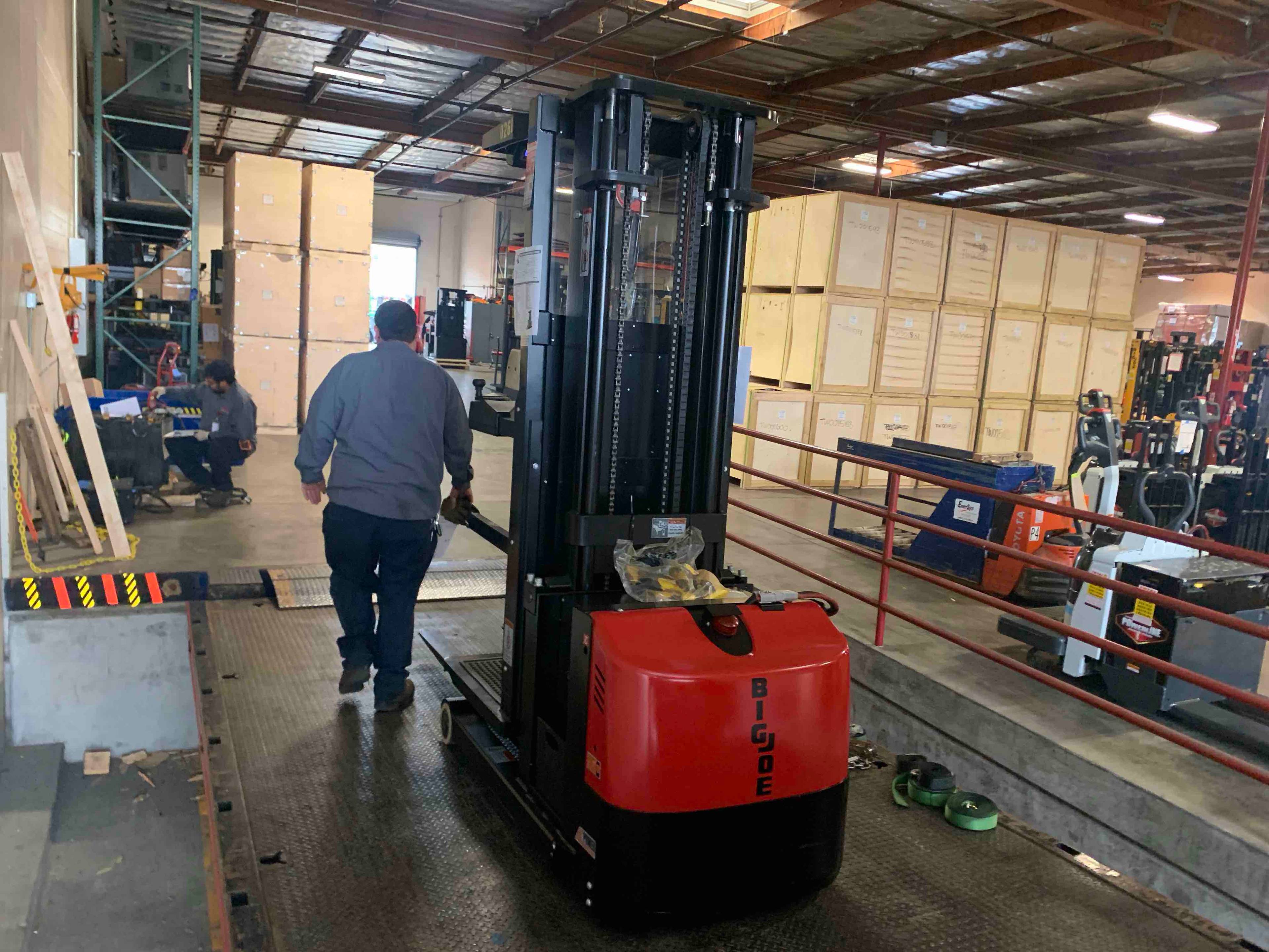 BIG JOE J2-144 Task Support Vehicle forklift, 2000 capacity, 144 lift height. Serial 2281000261, Year 2021.