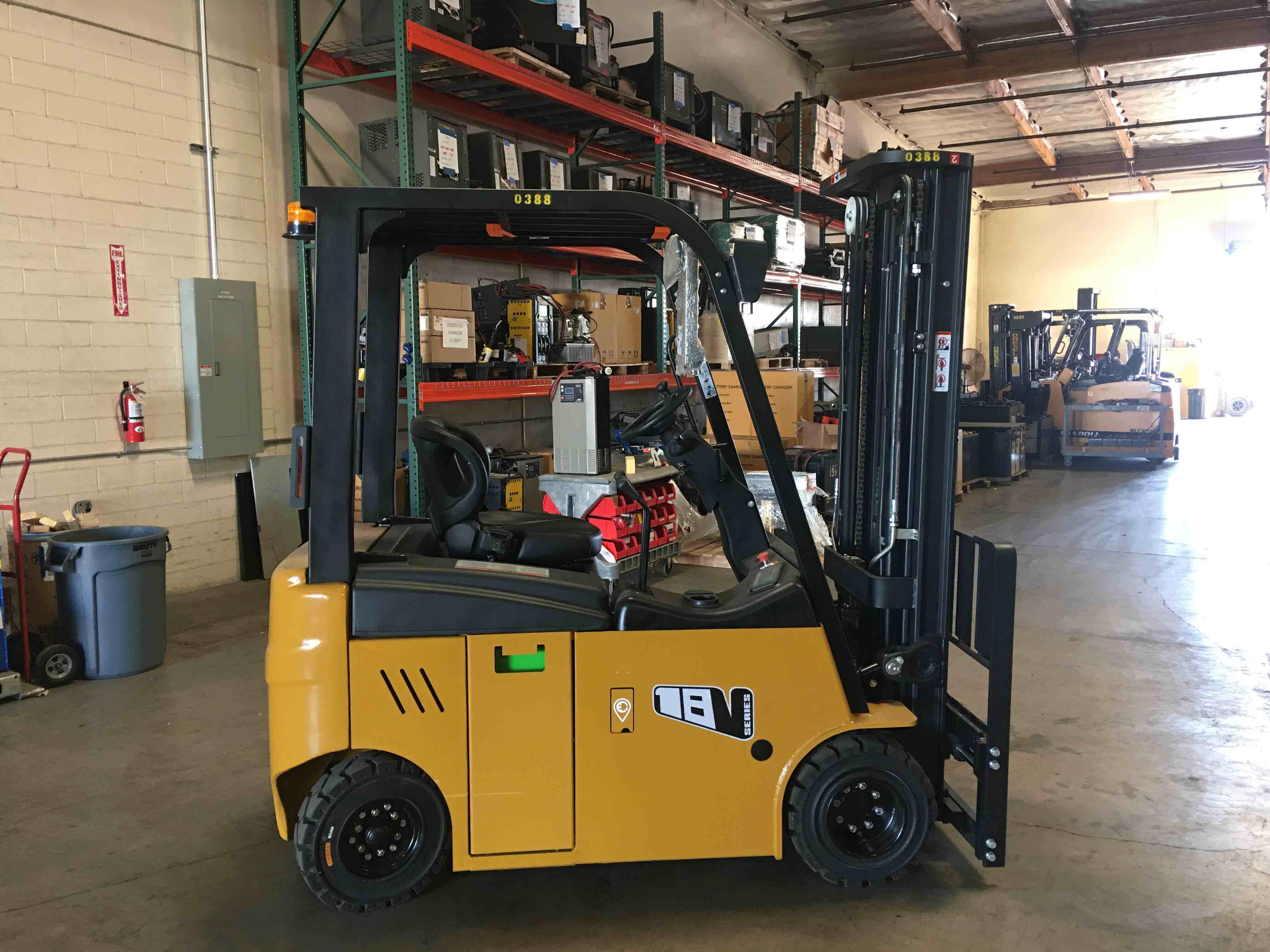 Main Image Used 2019 BIG JOE LXE-44 Forklift – Electric Sit Down 4 Wheel, 4400 lb Capacity, 86” Mast, 2733 Hours – $16500.00 – Anaheim – View 3