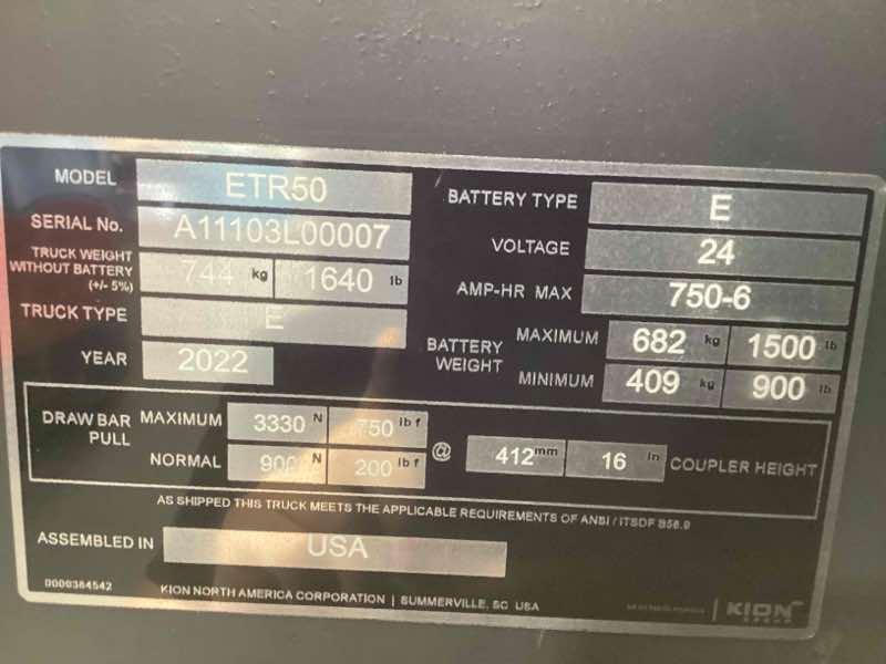 Main Image Linde ETR50_1103-02 Tugger, photo 5 of 5