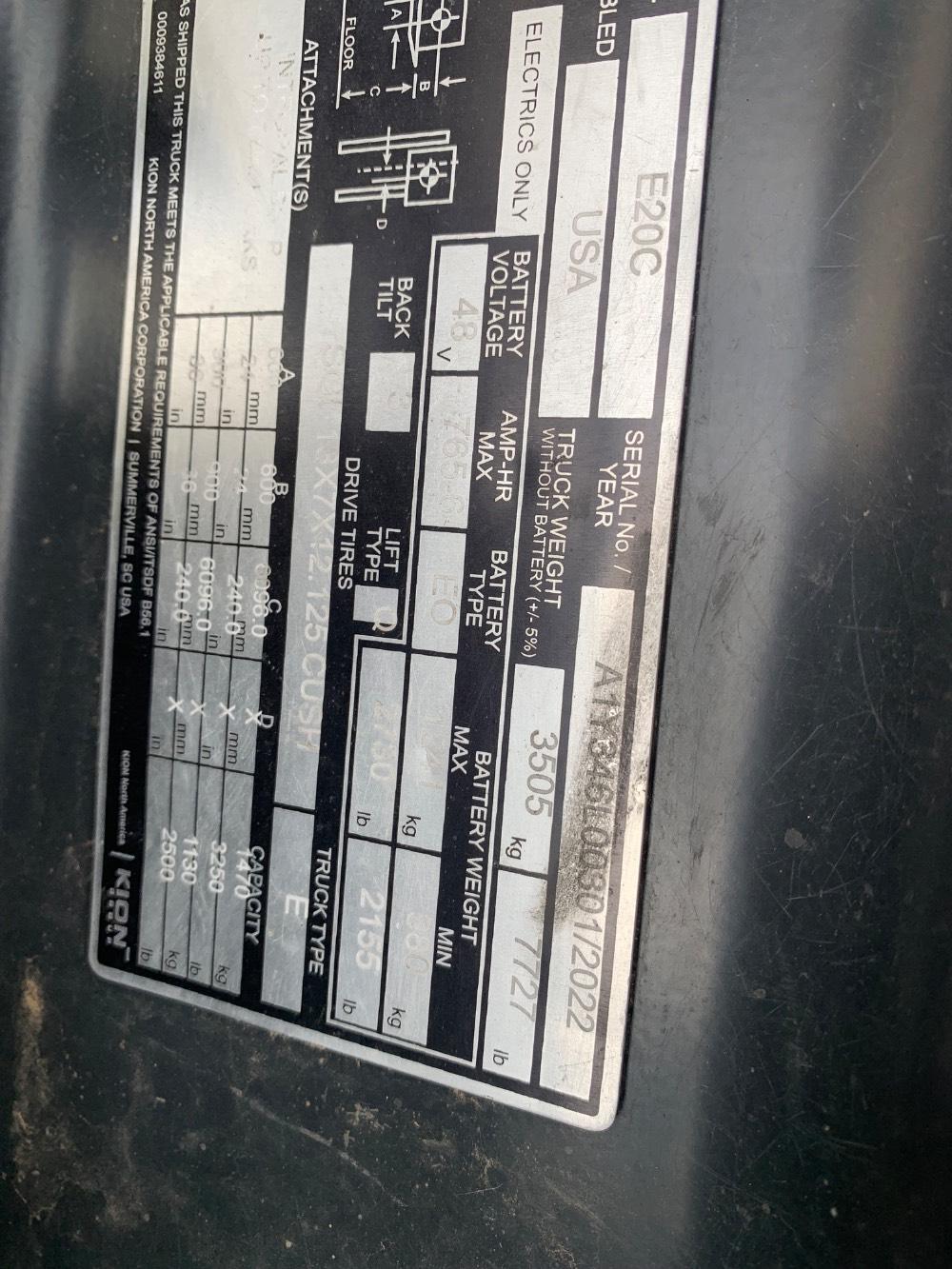 Main Image Linde E204WC_346-20 Electric Sit Down 4 Wheel, photo 5 of 5