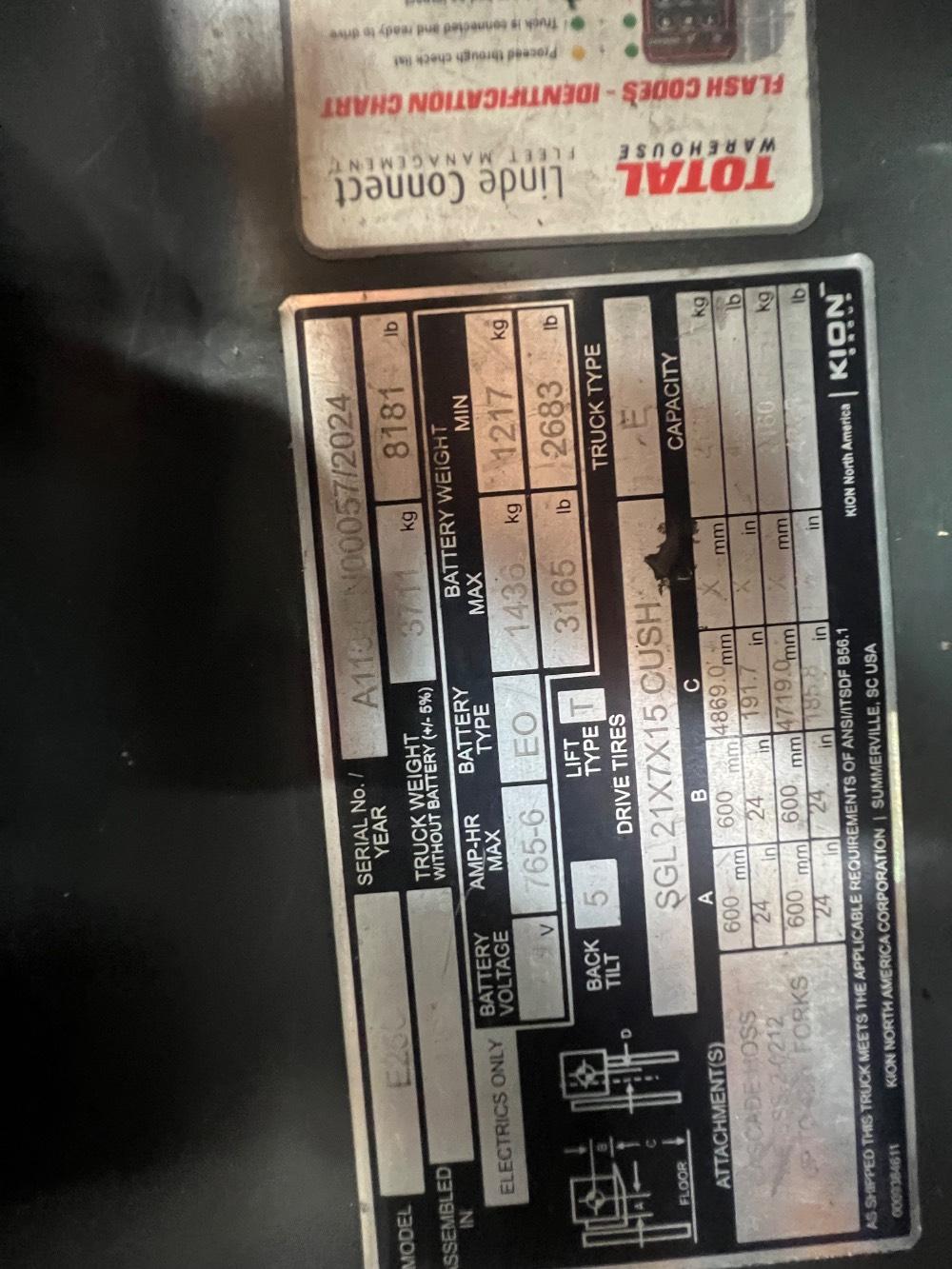 Main Image Linde E25C_1347-FT Electric Sit Down 4 Wheel, photo 5 of 5