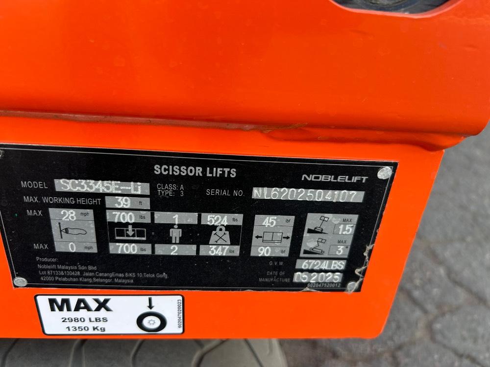 Main Image Noblelift SC3345-LI Scissor Lift, photo 4 of 4