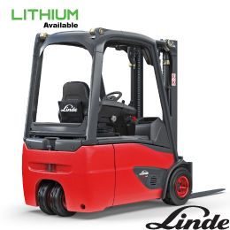 Used 2022 LINDE E18_346-20 Forklift – Electric Sit Down 3 Wheel, 3500 lb Capacity, 87” Mast, Hours – $43400.00 – Salt Lake City